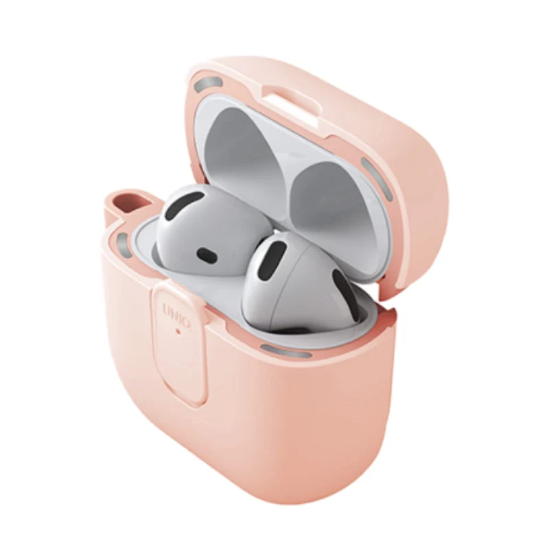 Uniq Clyde Lock Case for Airpods 4th Gen - Light Pink/Crepe Pink