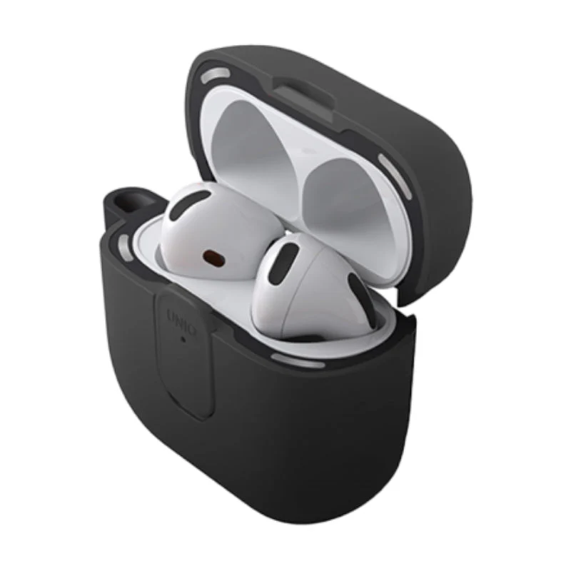 Uniq Clyde Lock Case for Airpods 4th Gen - Charcoal/Dark Grey