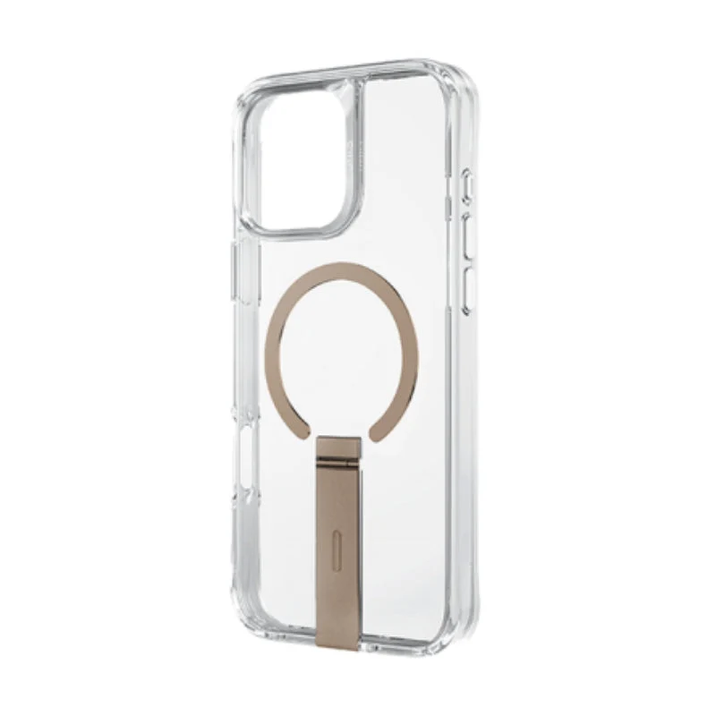 Uniq Hybrid Eleva Magsafe Case With Vertical Stand for iPhone 16 Pro Max - Taupe Gold