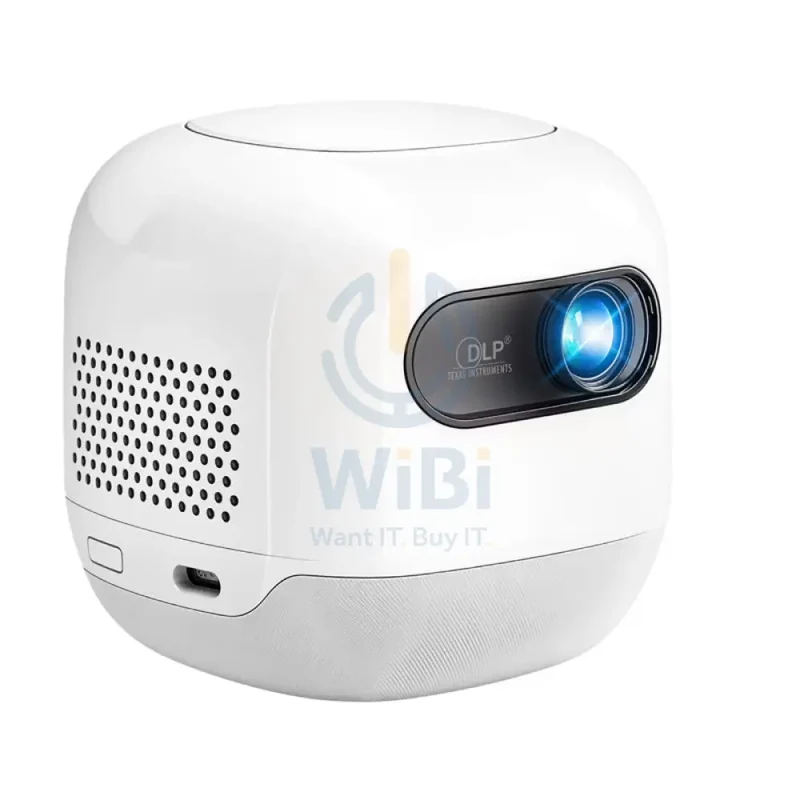 بروجكتور محمول باورولوجي ميني بيم - DLP 720P / 100 لومن ANSI / HDMI/USB / 8700 مللي أمبير ساعة / أبيض