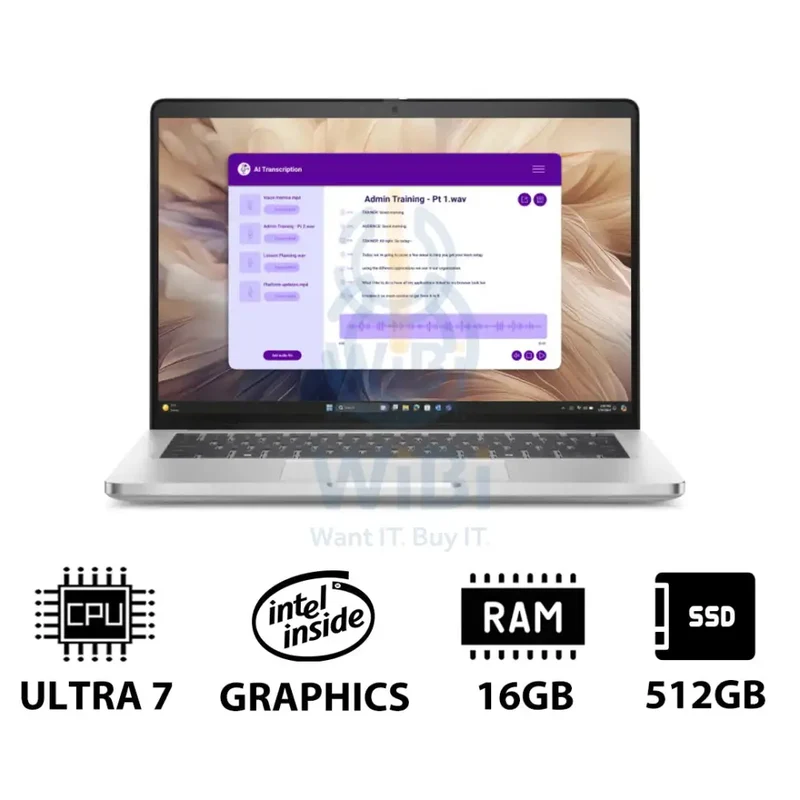Dell Pro 14 Plus PB14250 - 14" FHD+ Non-Touch / Ultra 7 255U / 16GB / 512GB (NVMe M.2 SSD) / DOS (Without OS) / 1YW - Laptop