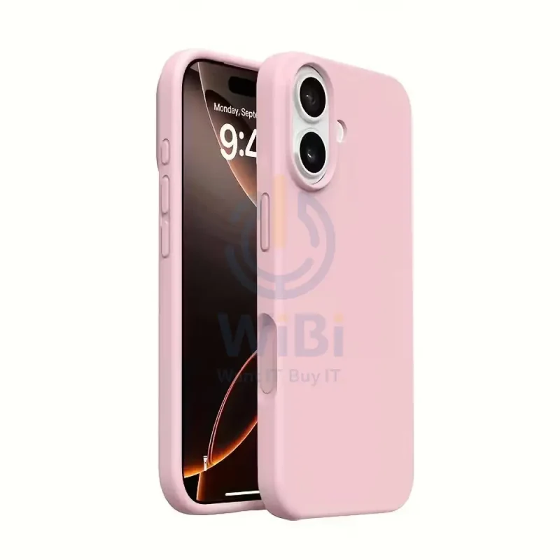 MagSafe Magnetic Wireless Charging Luxury Liquid Silicone Phone Case for iPhone 17 - Pink