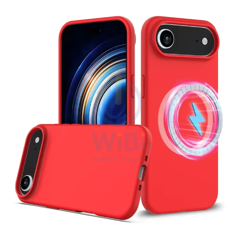 MagSafe Magnetic Wireless Charging Luxury Liquid Silicone Case for iPhone Air - Firefly Rose