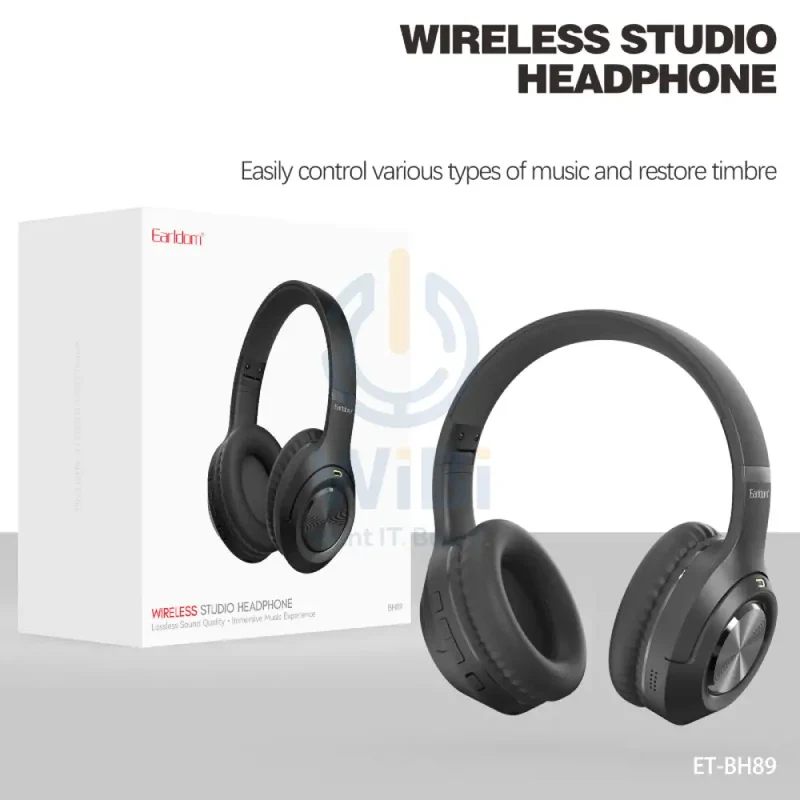 Earldom ET-BH89 Bluetooth Headphones - Over-Ear / 200mAh / Black