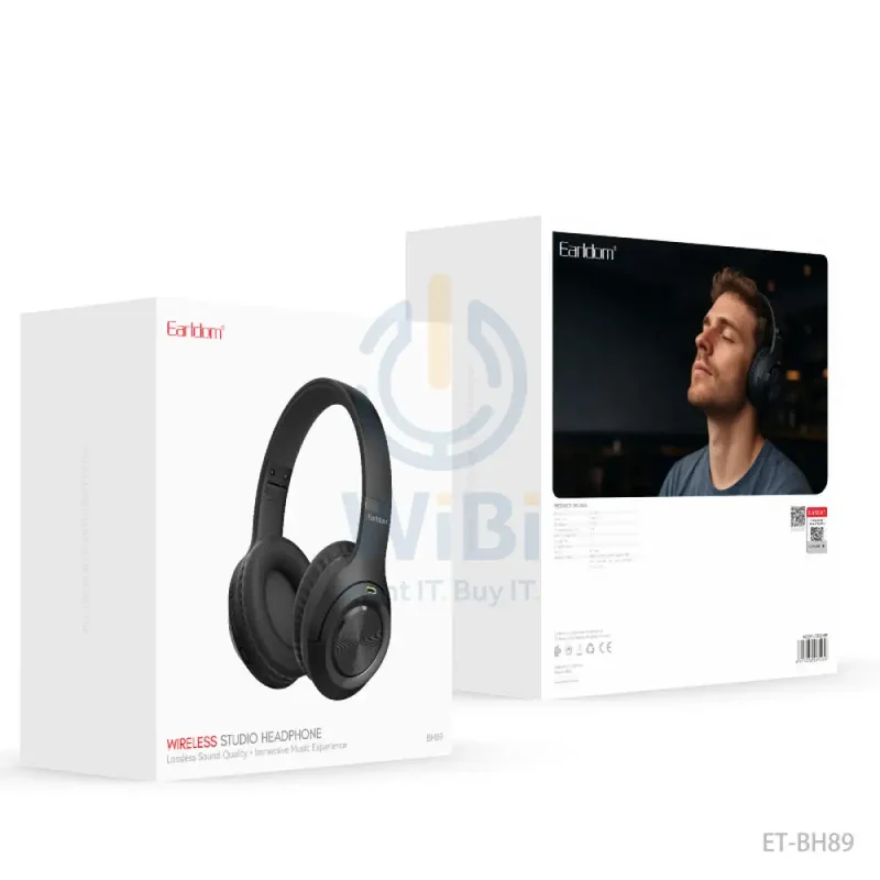 Earldom ET-BH89 Bluetooth Headphones - Over-Ear / 200mAh / Black