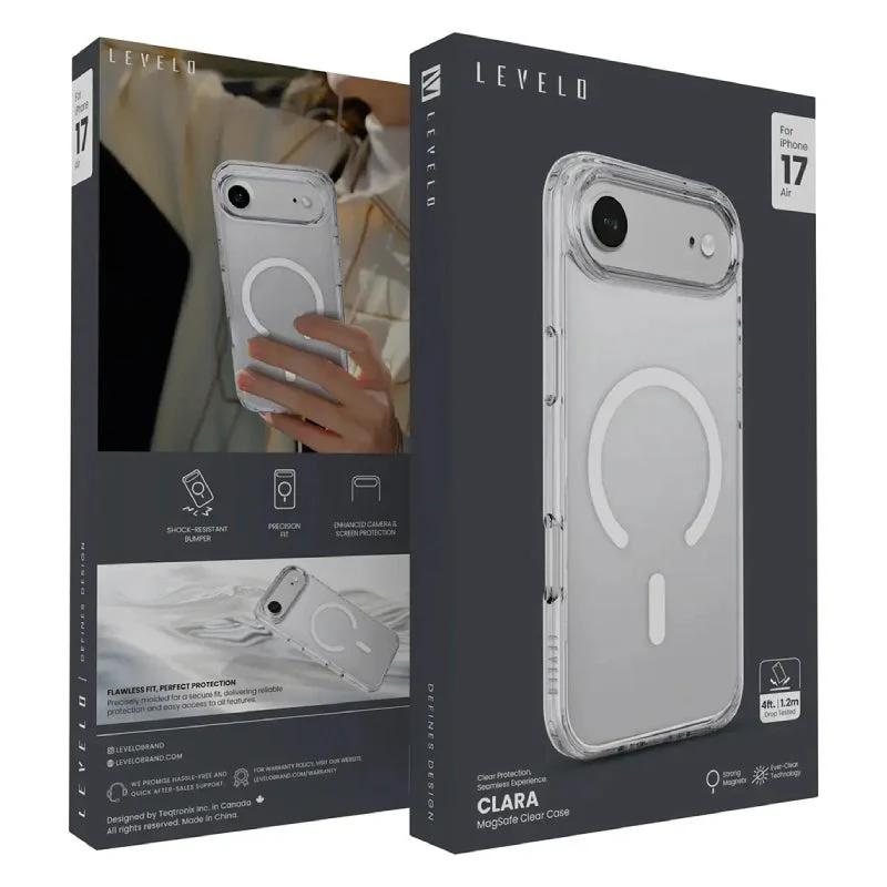 Levelo Clara MagSafe Clear Case For Apple iPhone Air - Transparent