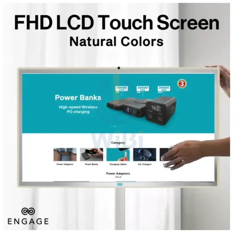 ENGAGE Wireless Android Interactive Screen With Built-In Camera - 32" / 128GB / 8GB / Wi-Fi / USB-A / HDMI