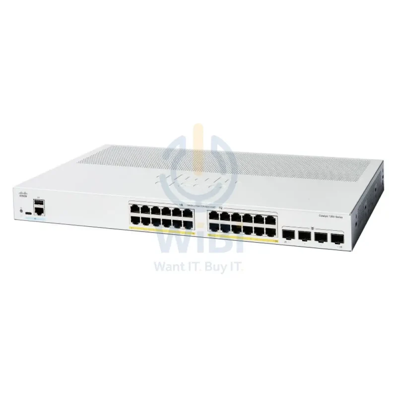 Cisco Catalyst C1200-24P-4G Switch - 24-ports / 56 Gbps / 4x 1G SFP / Gigabit / PoE+ / Rack-Mountable