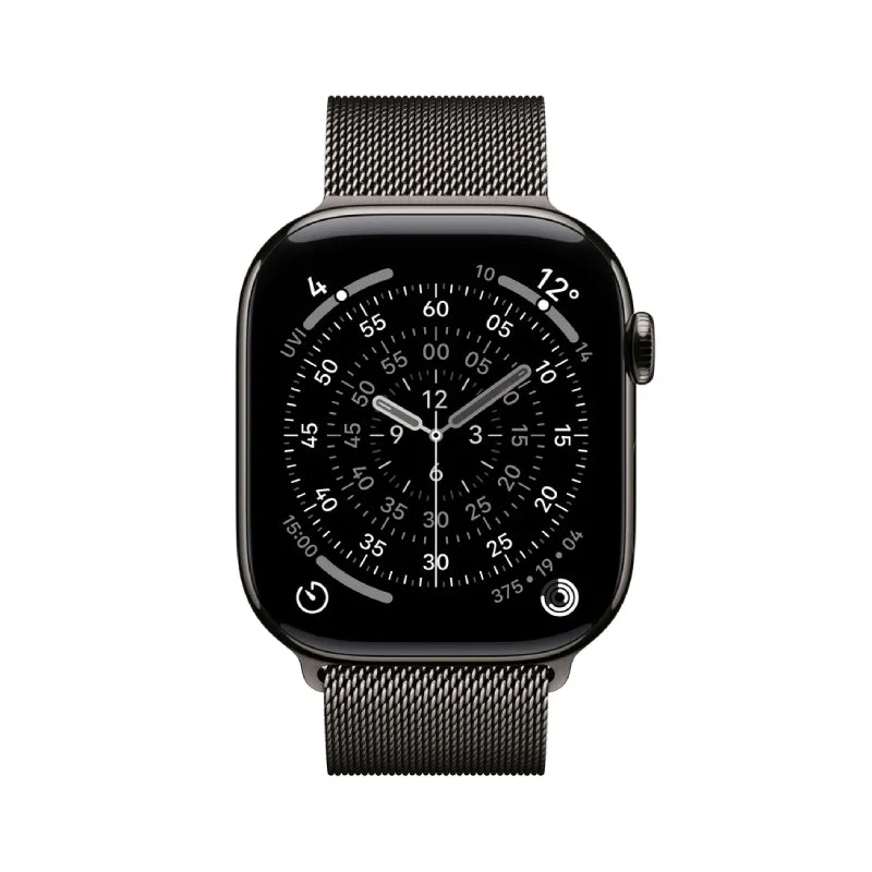Apple Watch Series 11 - LTPO OLED / 64GB / 46mm / Bluetooth / Wi-Fi + Cellular / Medium/Large / Slate Titanium Case with Slate Milanese Loop