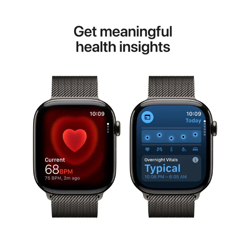 Apple Watch Series 11 - LTPO OLED / 64GB / 46mm / Bluetooth / Wi-Fi + Cellular / Medium/Large / Slate Titanium Case with Slate Milanese Loop