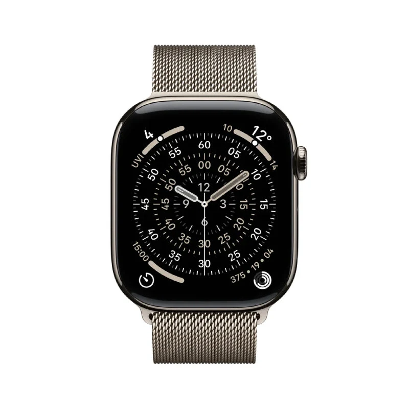 Apple Watch Series 11 - LTPO OLED / 64GB / 46mm / Bluetooth / Wi-Fi + Cellular / Medium/Large / Natural Titanium Case with Natural Milanese Loop