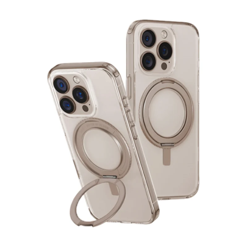 Uniq Swivix MagSafe case with 360 Rotation Kickstand for iPhone 16 Pro – Taupe Gold