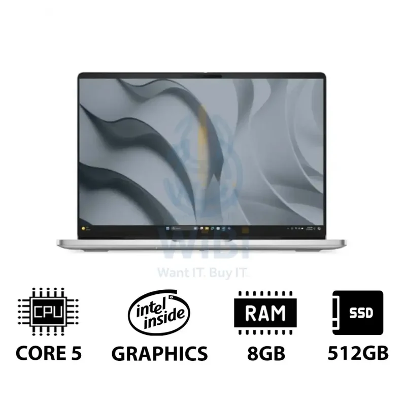 Dell Pro 16 PC16250 - 16" FHD+ Non-Touch / Core 5 120U / 8GB / 512GB (NVMe M.2 SSD) / DOS (Without OS) / 1YW - Laptop