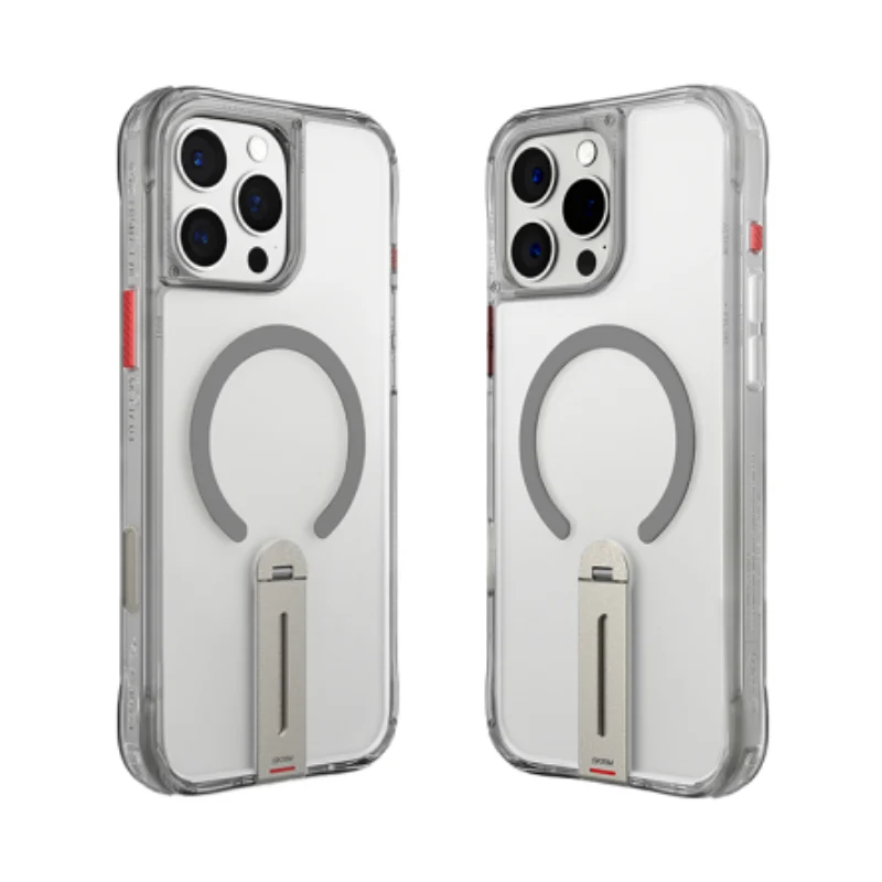 SKINARMA Helix MagSafe Case With 360 Rotating Stand for Apple iPhone 16 Pro (2024) 6.3" - Titanium