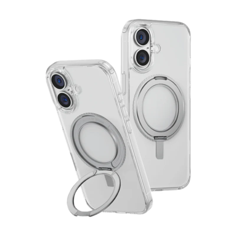 Uniq Swivix MagSafe case with 360 Rotation Kickstand for iPhone 16 Plus – Lucent Clear