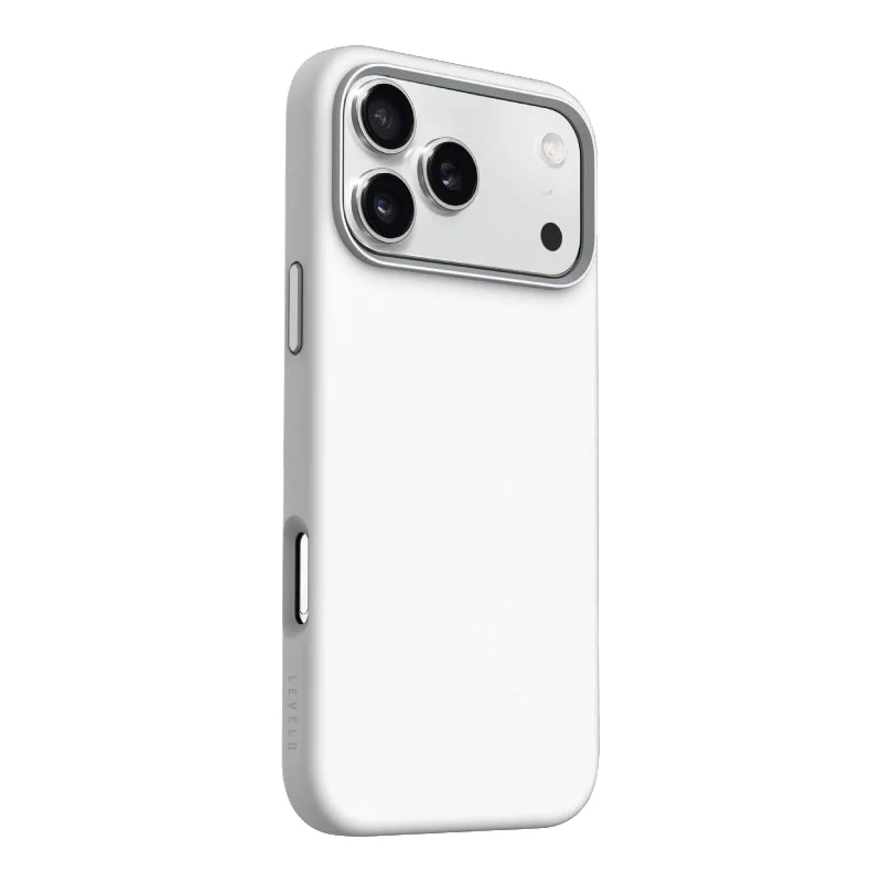 Levelo Iris MagSafe Liquid Silicone Case For Apple iPhone 17 Pro - Silver