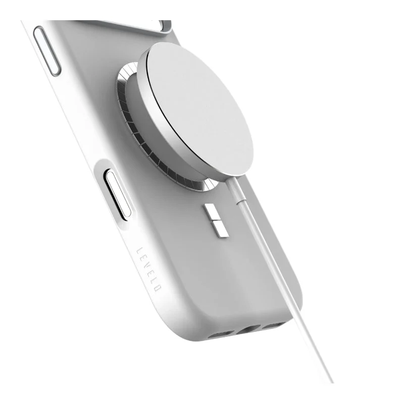 Levelo Iris MagSafe Liquid Silicone Case For Apple iPhone 17 Pro - Silver