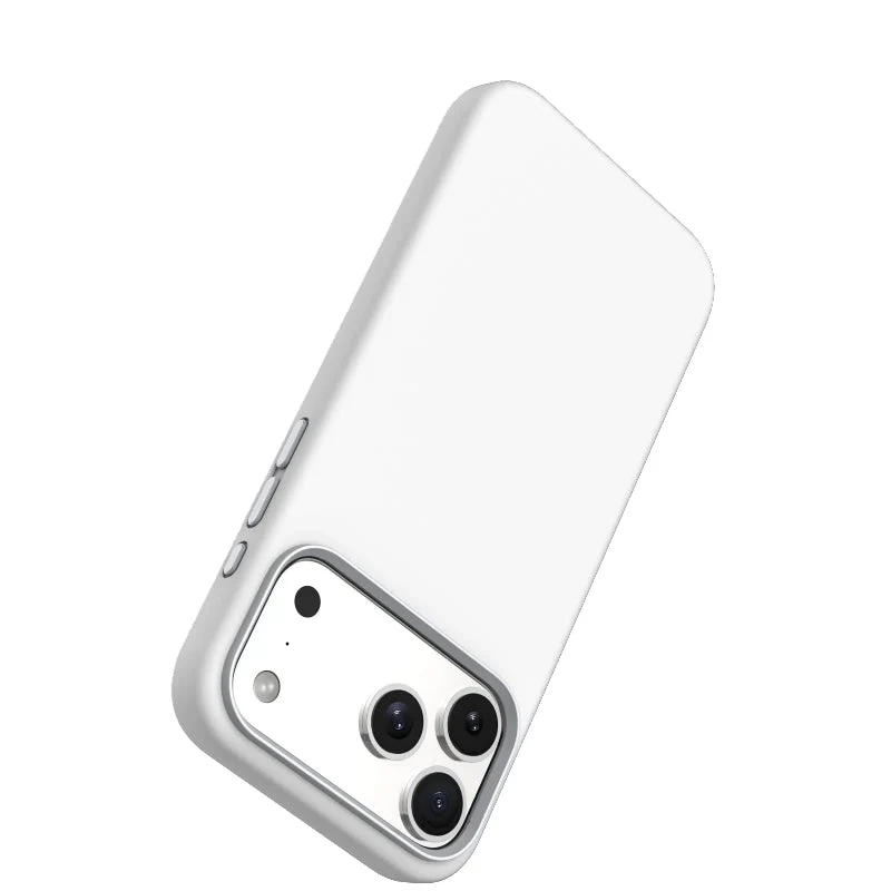 Levelo Iris MagSafe Liquid Silicone Case For Apple iPhone 17 Pro Max - Silver