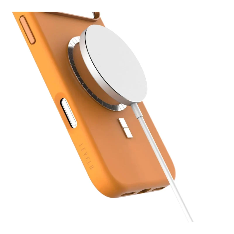 Levelo Iris MagSafe Liquid Silicone Case For Apple iPhone 17 Pro Max - Orange