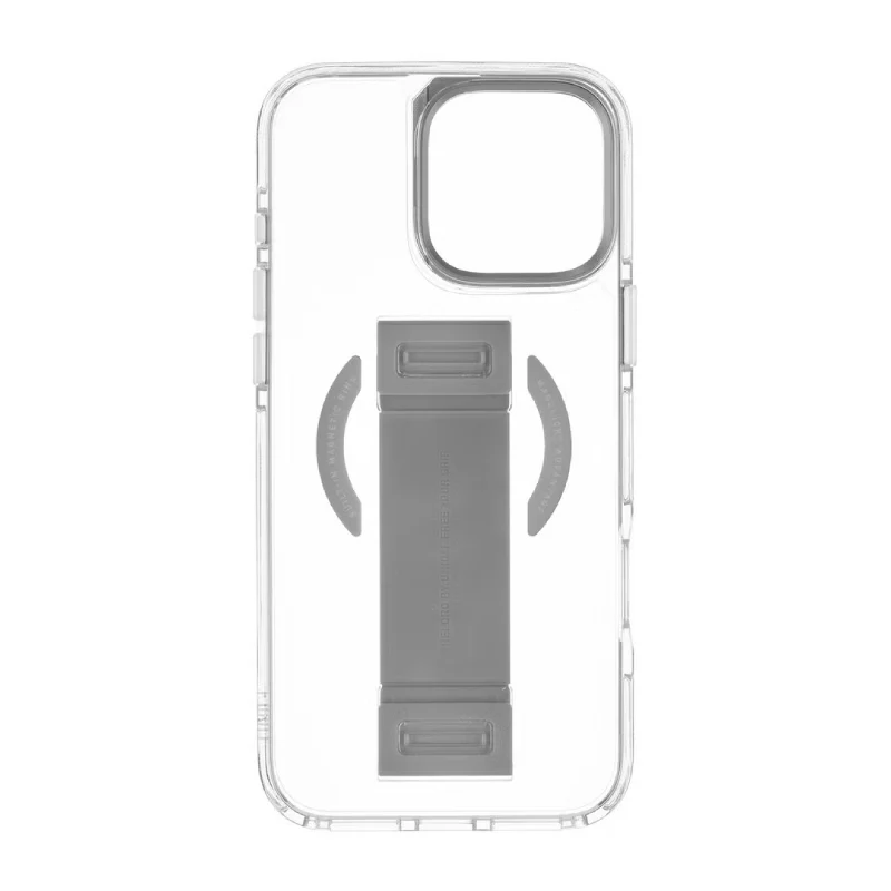 Uniq Hybrid Heldro Max Magclick Case With Camera Stand for iPhone 16 Pro - Lucent Clear