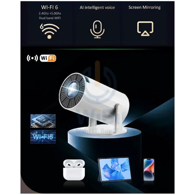 Volto FIRE 502 PRO Mini FHD Projector - 2.69″ LCD / HDMI / USB-A / Audio Port / White