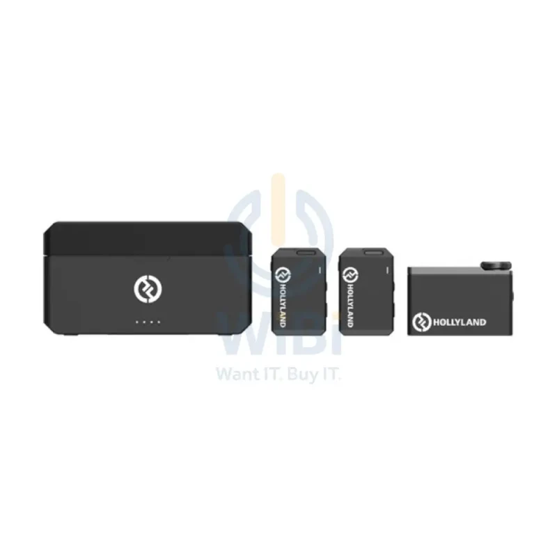 HOLLYLAND LARK MAX Duo with 2 Lavalier Wireless Microphone System - Black