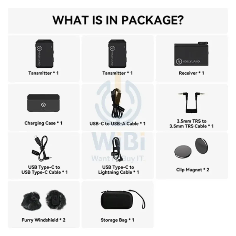 HOLLYLAND LARK MAX Duo with 2 Lavalier Wireless Microphone System - Black