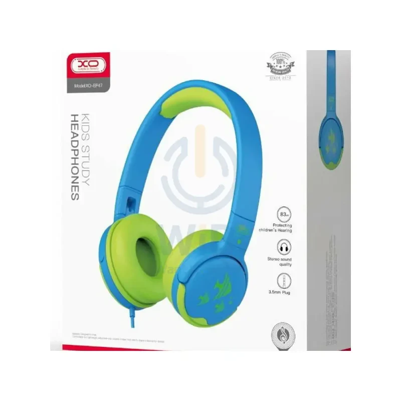 XO EP47 Kids Wired Headphone - Wired / 1.2 Meter / Blue/Green