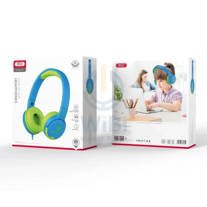 XO EP47 Kids Wired Headphone - Wired / 1.2 Meter / Blue/Green