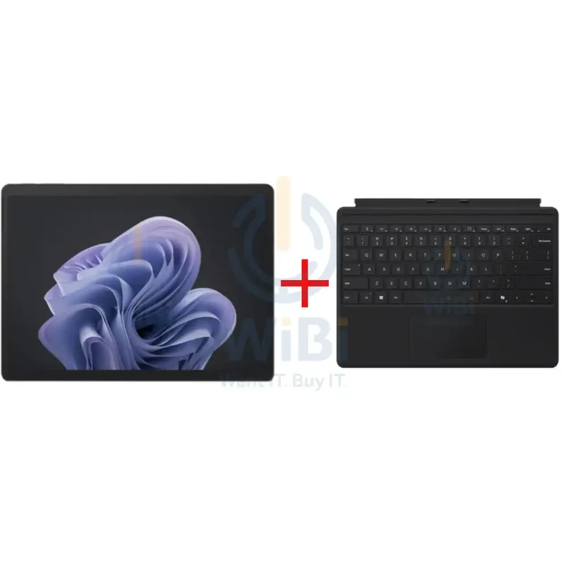 Microsoft Surface Pro 10 - 13.0" / Ultra 7 165U / 16GB / 512GB SSD / Win 11 Pro / Black / Laptop + Microsoft Surface Pro Keyboard - Magnetic / Arabic/English / Black - Keyboard - Bundle Offer