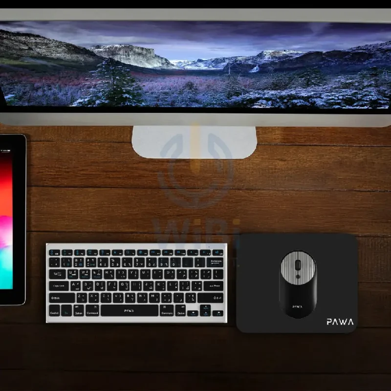 PAWA Keyboard & Mouse Combo - Bluetooth / 2.4GHz / 1600dpi / Arb/Eng / Grey/Black - Keyboard & Mouse Combo