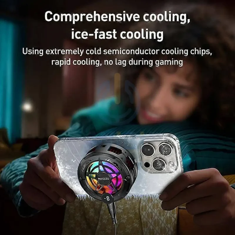 Yesido C226 Semiconductor Refrigeration Magnetic Universal Phone Radiator - Black