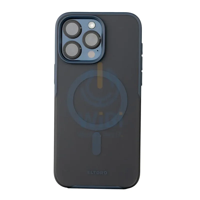 Eltoro Magsafe Smoke Rubberized Cover for iPhone 15 Pro Max - Navy Blue