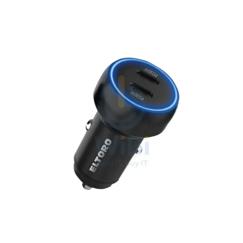 Eltoro Car Plug 60W 2 Port USB-C 30W + 30W PD – Black