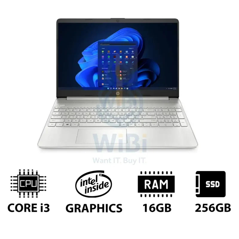 HP 15S-FQ5210NE - 15.6" FHD / i3 / 16GB / 256GB (NVMe M.2 SSD) / Win 11 Pro / 1YW / Natural silver - Laptop