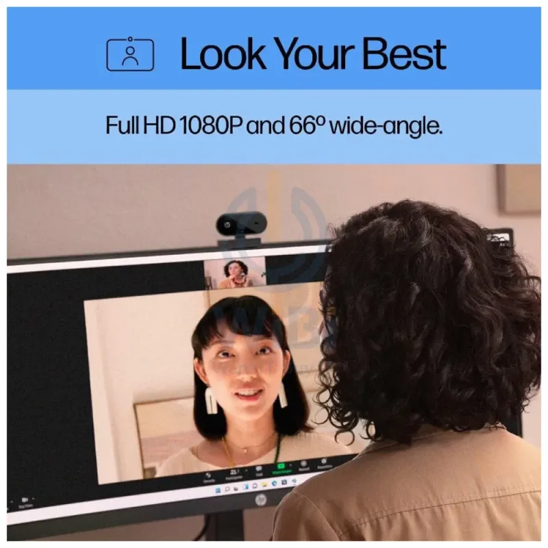 HP 320 FHD Webcam - 5MP / Single Microphone / Wired USB-A Connectivity / Black Color