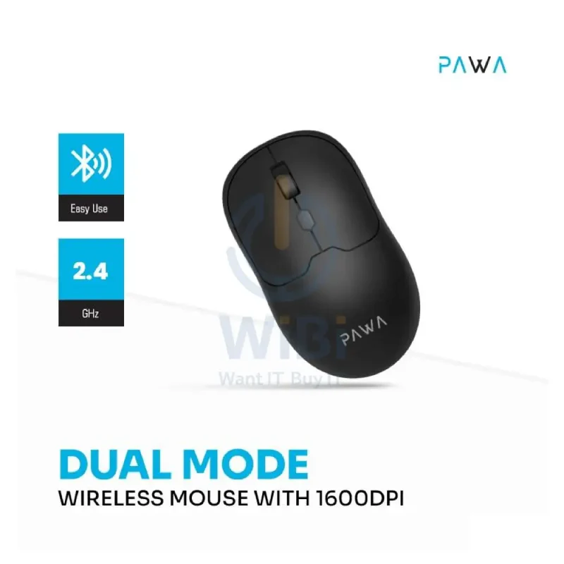 Pawa Dual Mode Wireless Mouse - Wireless / Black