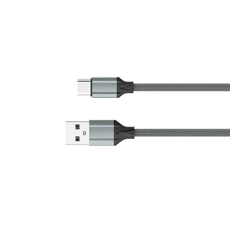 كابل بيانات وشحن سريع إل دي نيو LS442 - 2 متر / USB-A / USB-C / رمادي