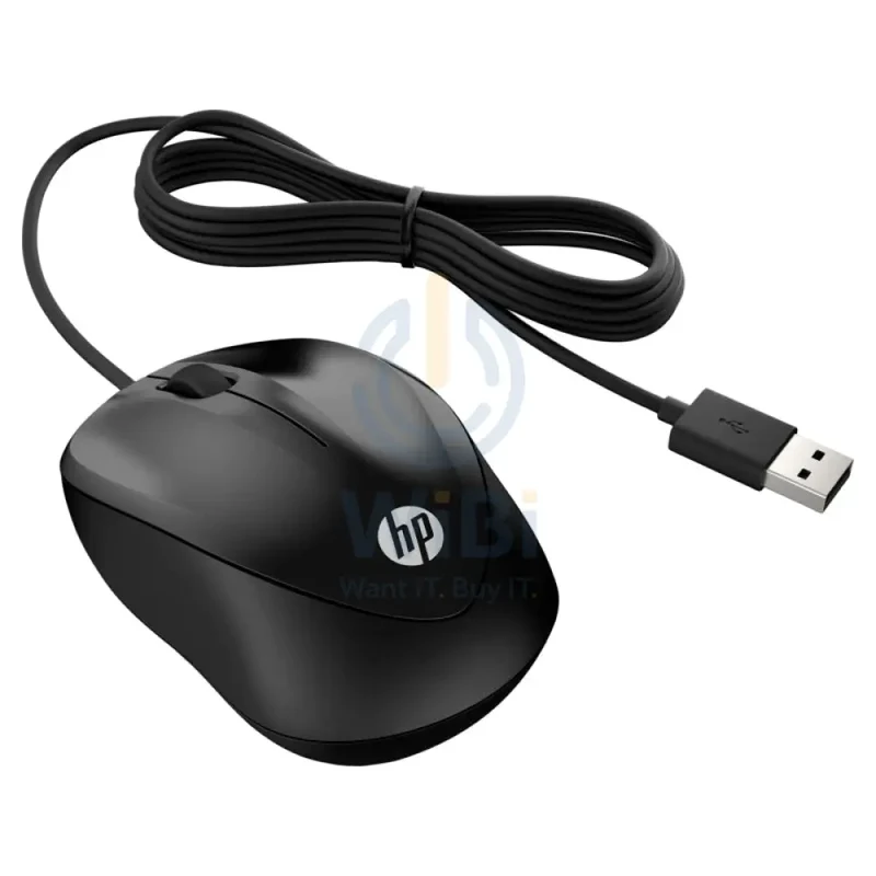 ماوس سلكي إتش بي 1000، حتى 1200 dpi، USB-A، أسود