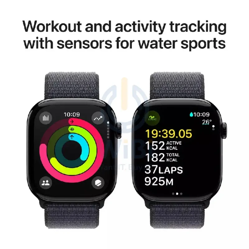Apple Watch Series 10 with Sport Loop - LTPO OLED / 64GB / 42mm / Bluetooth / Wi-Fi / Cellular / Jet Black