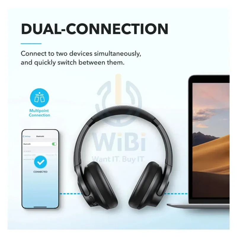 Anker Soundcore Q20i Wireless Headphones - Over-Ear / Bluetooth / Black
