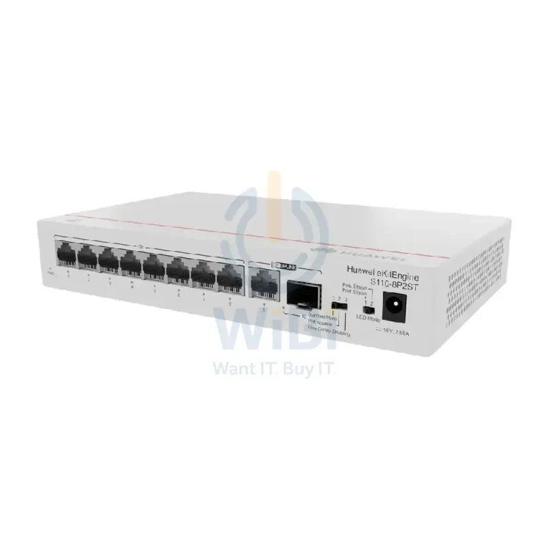 Huawei eKitEngine S110-8P2ST 8-Port Unmanaged Gigabit Ethernet - 8 Ports / 1x SFP / Unmanaged - Switch