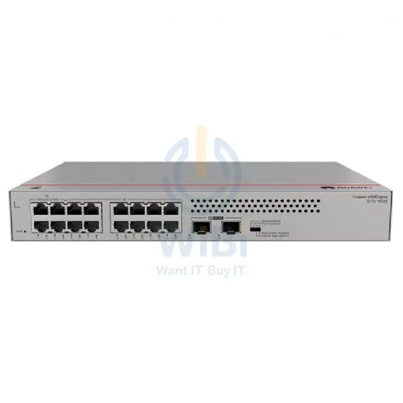 Huawei eKitEngine S110-16T2S 16-Port Unmanaged Gigabit Ethernet - 16 Ports / 2x SFP / Unmanaged - Switch