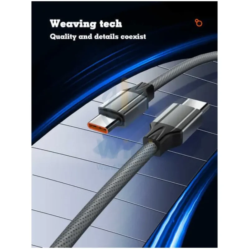 LDNIO LC442C Fast Charging Data Cable - 100W / 2 Meter / Type-C / Grey