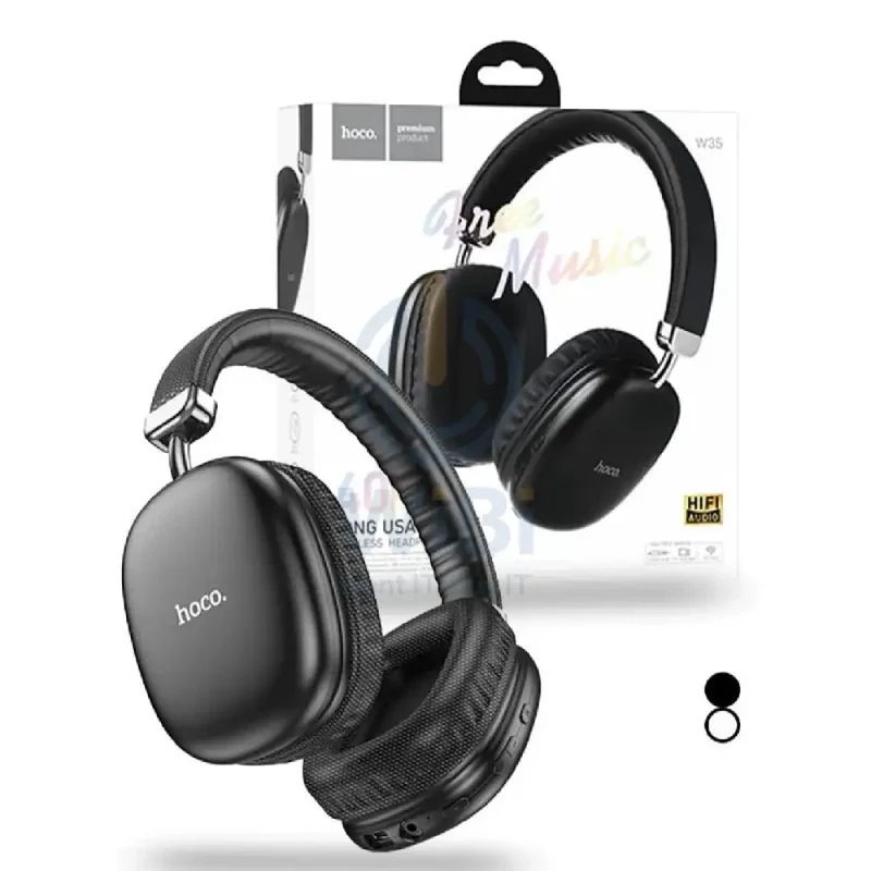 HOCO W35 Air Wireless Headphones - Bluetooth / 400mAh / USB-C / Black