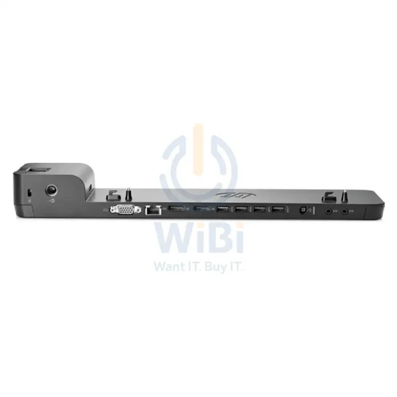 HP UltraSlim Docking Station - 4x USB 3.0 / 1x RJ-45 / 2x DisplayPort 1.2 / 1x VGA Port / 1x Line-in Jack / 1 Line-out Jack