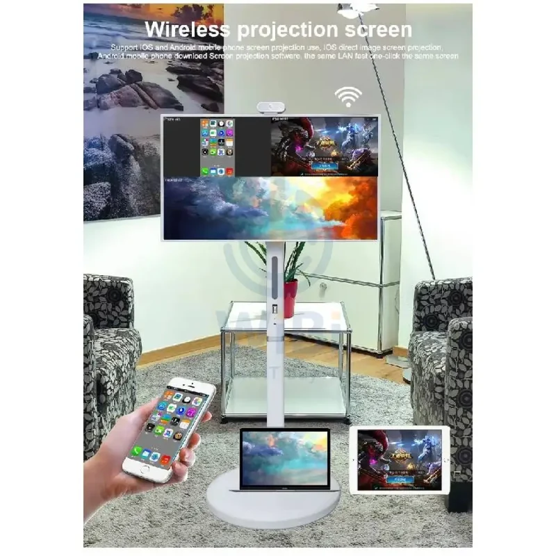 LZEL Smart Android Touch Mobile Monitor with Built-in Stand - 32" / 64GB / 4GB / Wi-Fi / HDMI