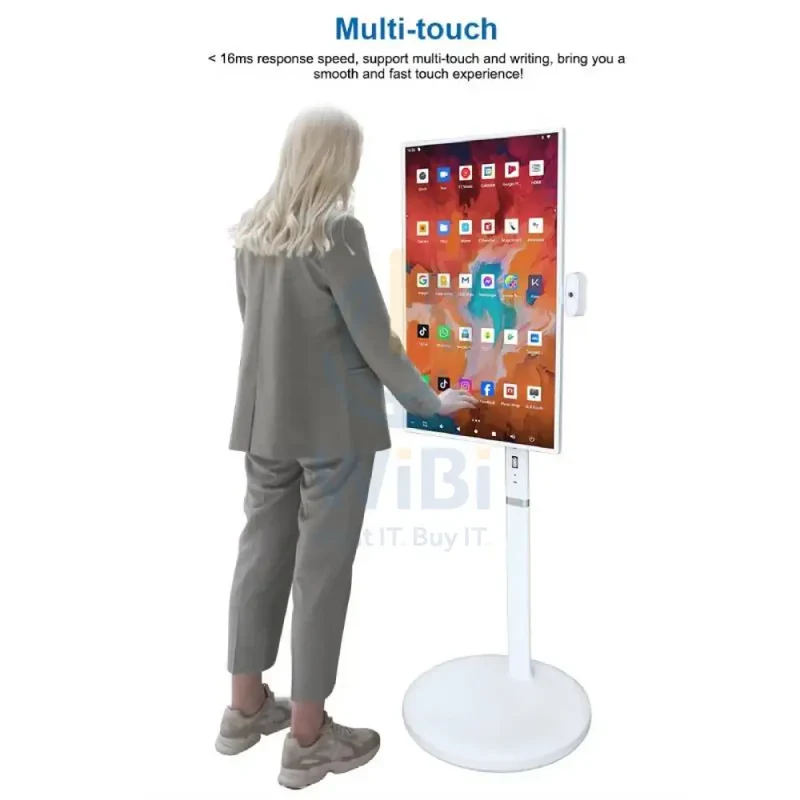 LZEL Smart Android Touch Mobile Monitor with Built-in Stand - 32" / 64GB / 4GB / Wi-Fi / HDMI