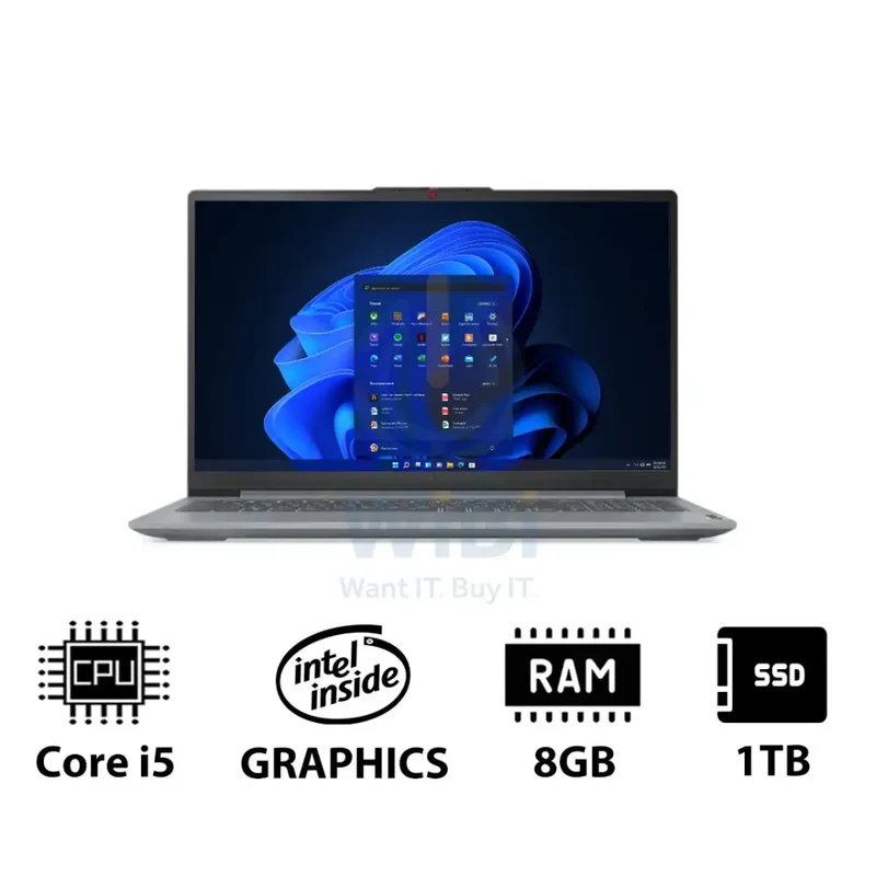 Lenovo IdeaPad Slim 3 Gen 8 - 15.6" FHD / i5 / 8GB / 1TB (NVMe M.2 SSD) / Win 11 Pro / 1YW / Eng/Arb / Arctic Grey - Laptop
