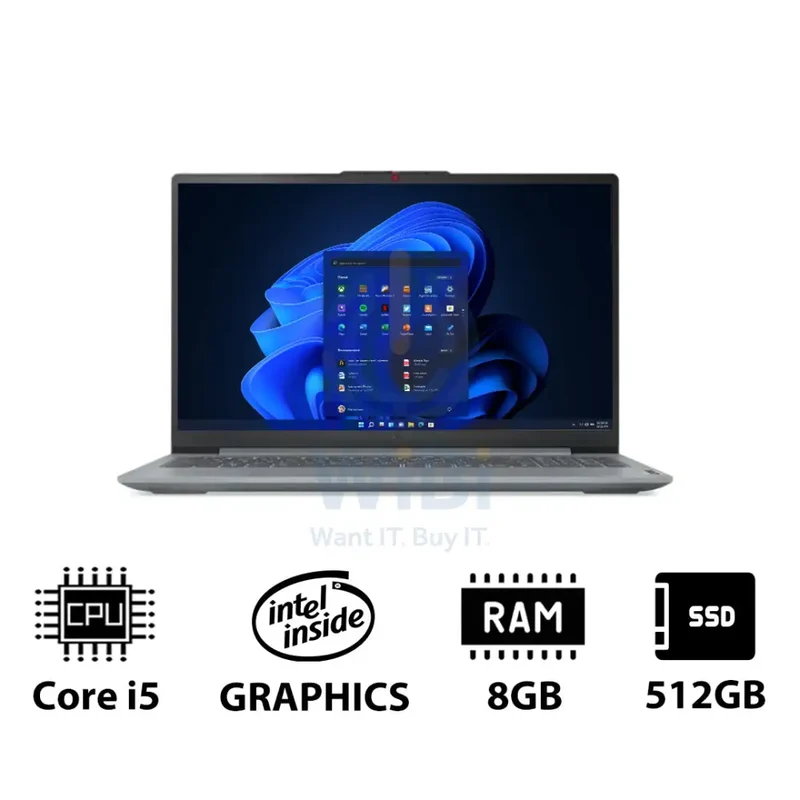 Lenovo IdeaPad Slim 3 Gen 8 - 15.6" FHD / i5 / 8GB / 512GB (NVMe M.2 SSD) / Win 11 Pro / 1YW / Eng/Arb / Arctic Grey - Laptop